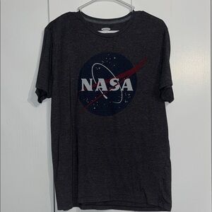 Old Navy Black Crewneck T‑Shirt with White Logo